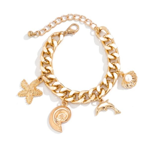 Boho Conch Dolphin Starfish Pendant Necklace | Vintage Tassel Chain Jewelry for Women - Image 5