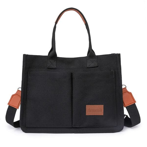 Casual Canvas Tote Bag | Women's Mommy Bag | Large Capacity Crossbody Handbag with Multi-Pockets